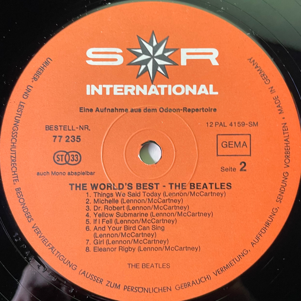 The Beatles - The World's Best (Германия 1968г.)