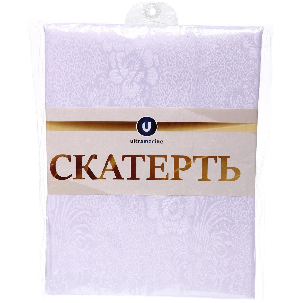 Скатерть 148*180 см «Классика», цветы, цвет белый