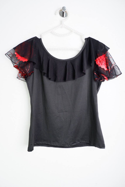 Блузка с ярким акцентом, визуально на 46/48 размер