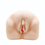 Телесный мастурбатор-вагина с оволосением и вибрацией (Цвет: телесный)