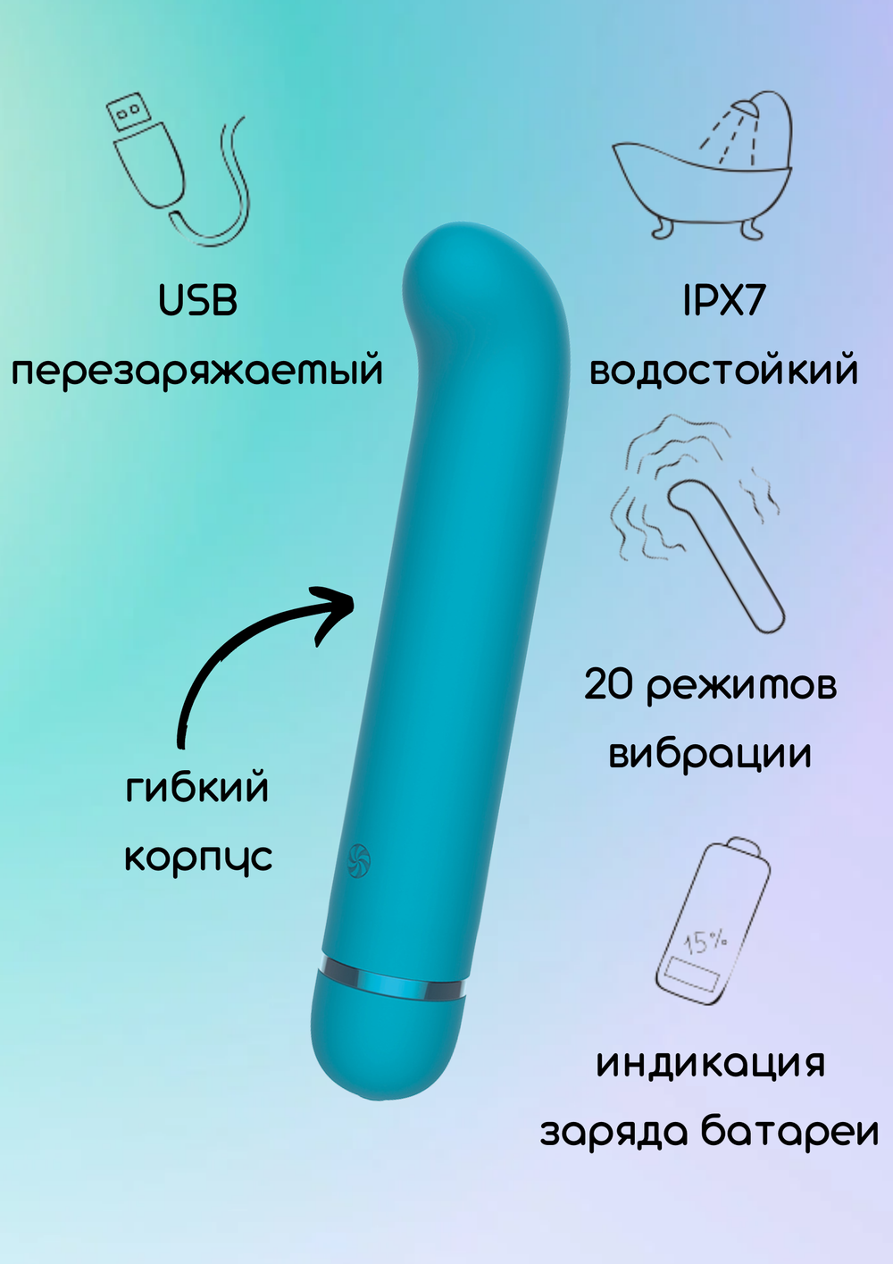 Перезаряжаемый вибратор Fantasy Flamie Blue 7912-03lola