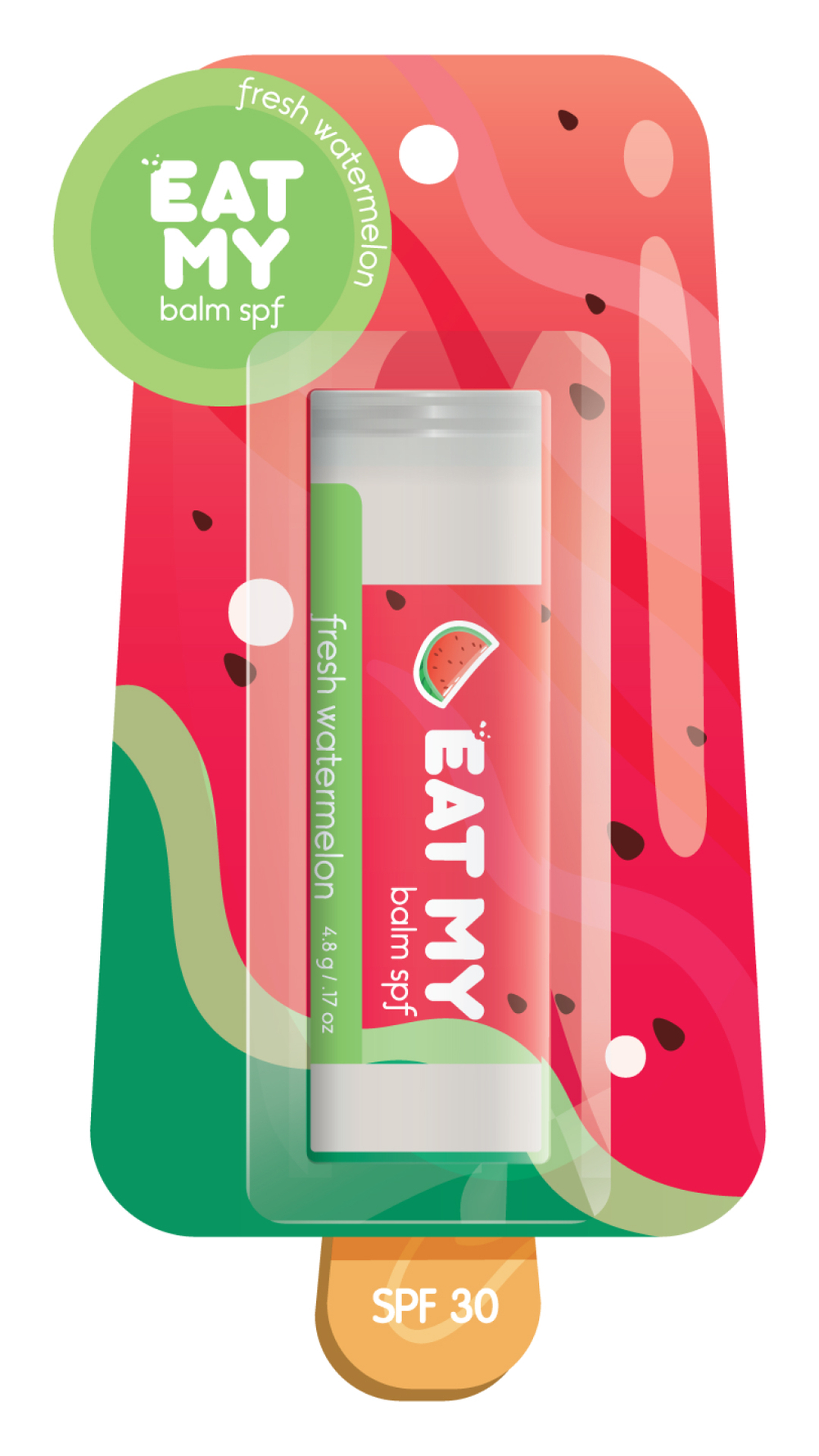 Бальзам для губ Свежий арбуз EAT MY Balm Fresh Watermelon SPF30