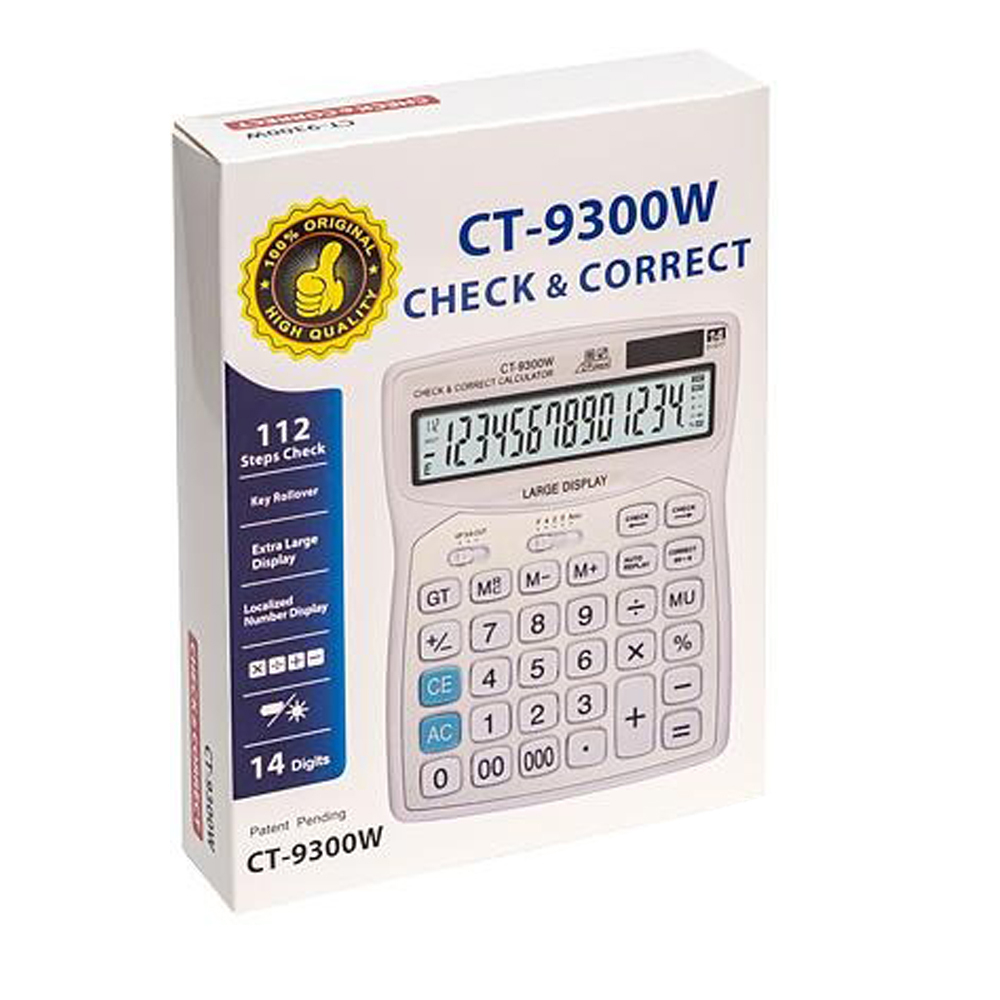 Калькулятор настольный Basir 14 Bit, LCD, 19.3*15.6*4.5 см, белый