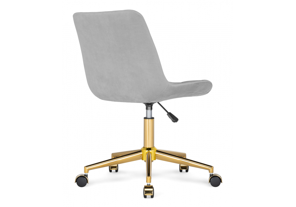 Офисное кресло Woodville Честер светло-серый, золото