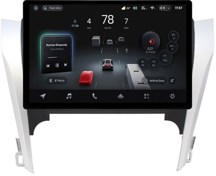 Магнитола Toyota Camry 50 2011-2014 (рамка серебристо-черная 9) - Teyes CC4-PRO монитор 13" 2K QLED на Android 13, Snapdragon 778G, 8+128, AI, CarPlay, DSP, 4G SIM-слот