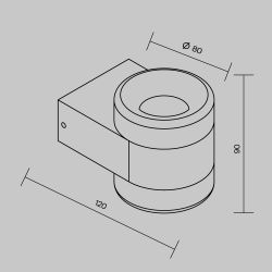 Уличный настенный светодиодный светильник Maytoni   O490WL-L6B3K