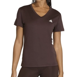 Женская теннисная футболка Adidas V-Neck - aurora cofee/brown