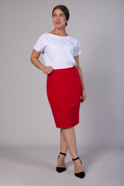 Юбка женская 1328Ла, красный #326Кра011328Ла