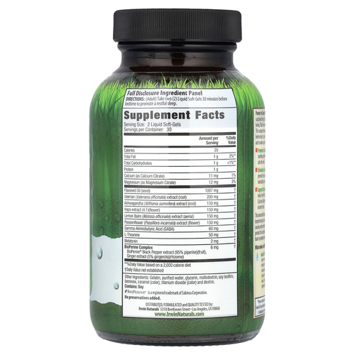 Irwin Naturals, Power to Sleep PM, 60 мягких желатиновых капсул с жидкостью