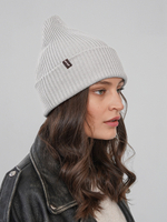 Шапка вязаная весенняя/осенняя МУЛА (Серебро)
