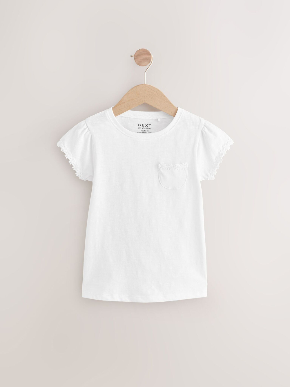 Футболка для девочки Next AG5-835, 3 шт., Розовый, Синий, Белый