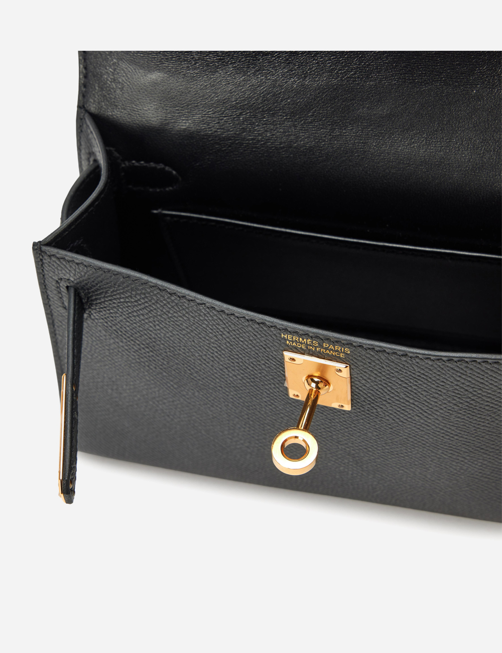 Сумка Hermes Epsom Mini Kelly 20 Gold Hardware "Noir"