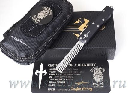 Microtech Tactical Beard Comb Stonewash Fine Tooth Elmax