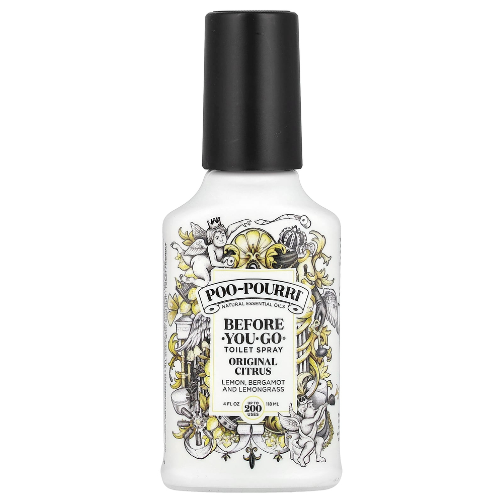 Poo-Pourri, Before-You-Go, спрей-освежитель для туалета, с цитрусовым ароматом, 118 мл (4 жидк. унции)