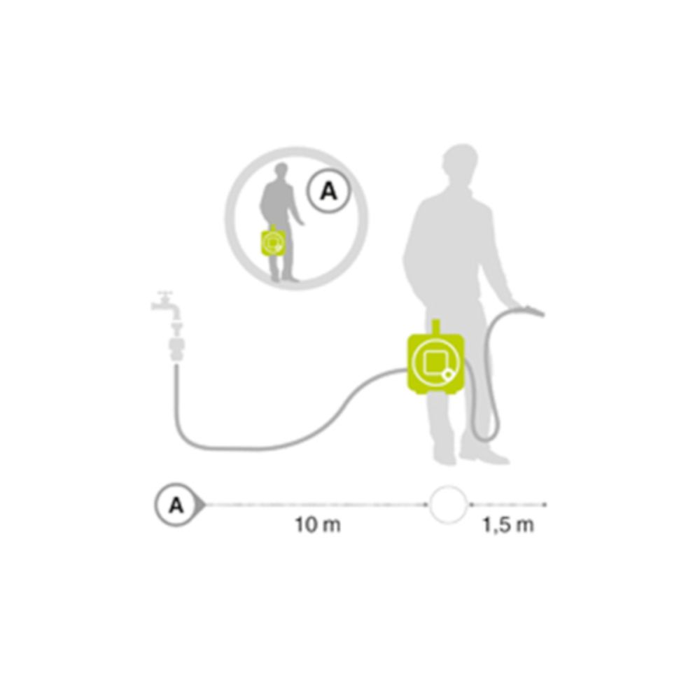 Катушка для шланга GF GF80285628 AQUABAG STYLE механическая в комплекте со шлангом 9 мм 11,5 м | Аксессуары для полива Green Apple