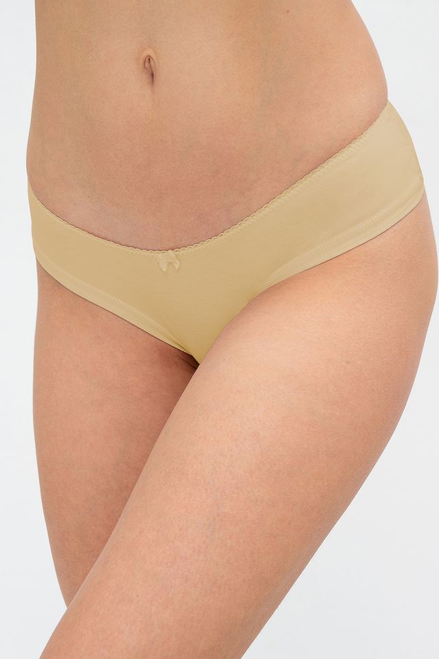 Бежевый набор женских трусов