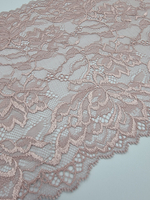 Кружево эластичное пыльная роза КС63 (22 см)