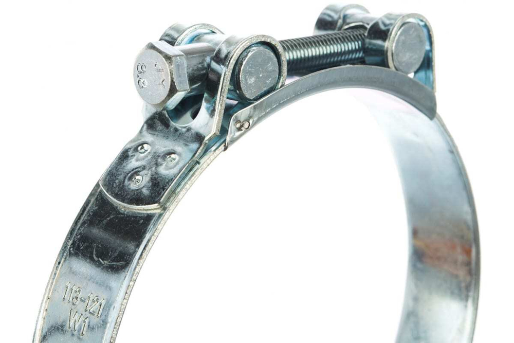 ХОМУТ ШАРНИРНЫЙ СТРОЙБАТ БЕЛЫЙ ЦИНК 113-121ММ