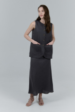 Жилет удлиненный изо льна