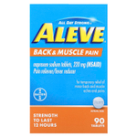 Aleve, Напроксен натрия в таблетках, боль в спине и мышцах, 220 мг, 90 таблеток