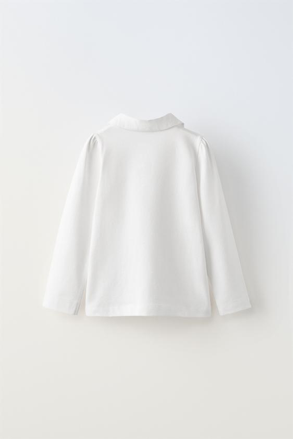 ZARA КОМБИНИРОВАННОЕ ПОЛО ИЗ ТКАНИ ПИКЕ, БЕЛЫЙ