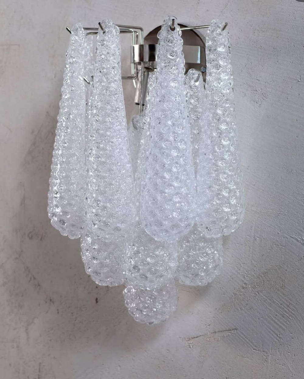 Элегантное настенное бра из венецианского стекла в двух расцветках