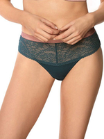Трусики-бразилиана из вискозного и кружевного полотен Zoya (Размер: XL) (Цвет: темно-бирюзовый)