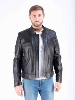 Куртка мужская кожаная весна-осень