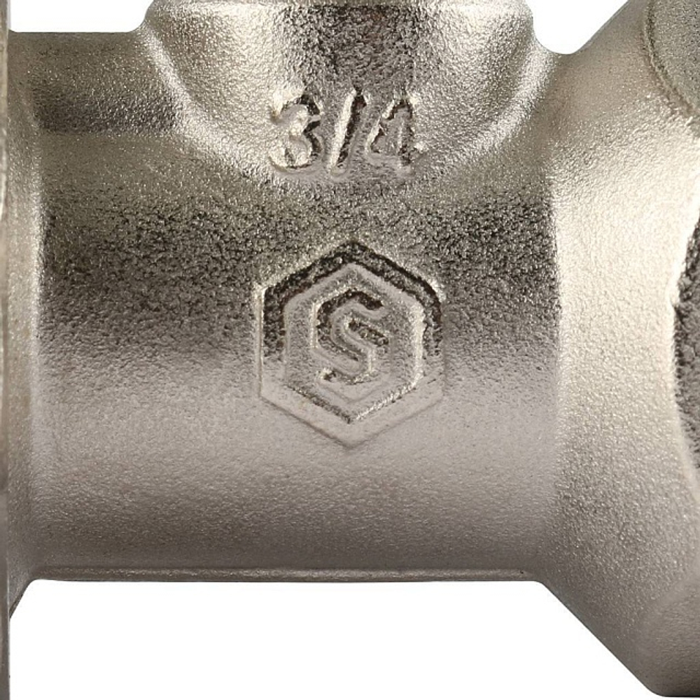 Вентиль ручной регулировки прямой STOUT - 3/4" (ВР/НР-американка, PN10, Tmax 120°C, с неподъемным шпинделем)