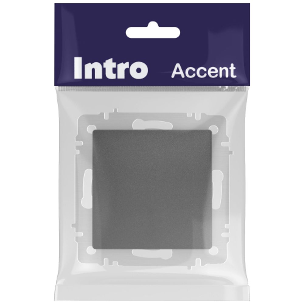 Кнопка Intro Accent 6-109-07 10А-250В IP20 СУ AL/CU графит | Intro