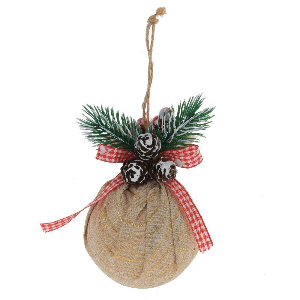 GAEM Набор из 3шт Украшение новогоднее "Шар", D 7.5 см, L23,5 W8 H11,5 см