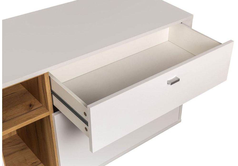 Комод Бэль 10.91 белый премиум / дуб золотой craft