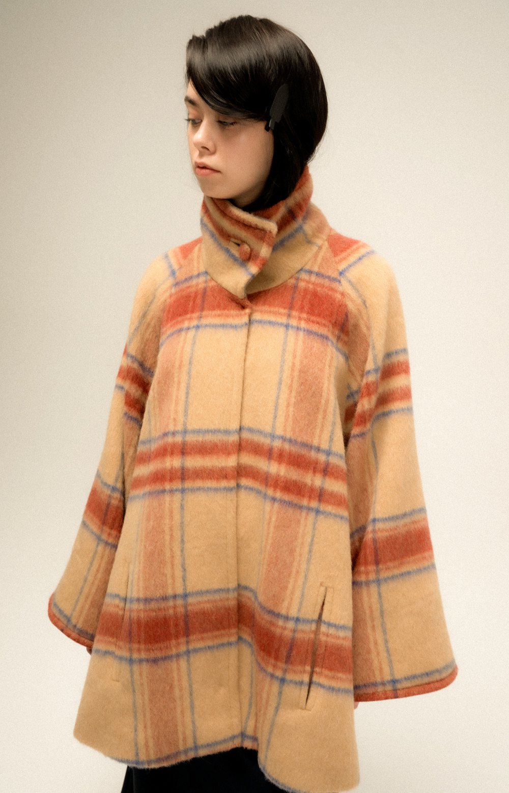 Свободное пальто с ворсом