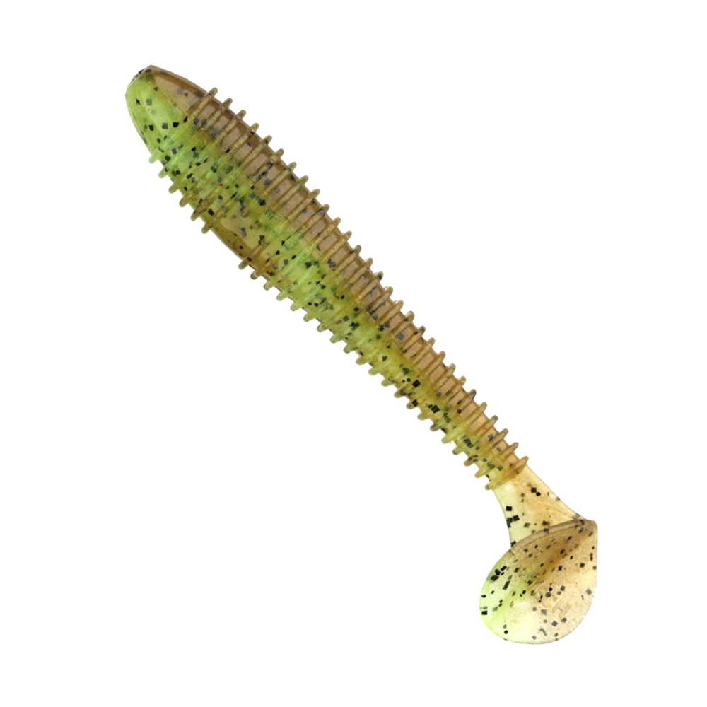 Приманка силиконовая Keitech Swing Impact FAT 4.3", 10,3г цвет #401 Green Pumpkin / Chartreuse