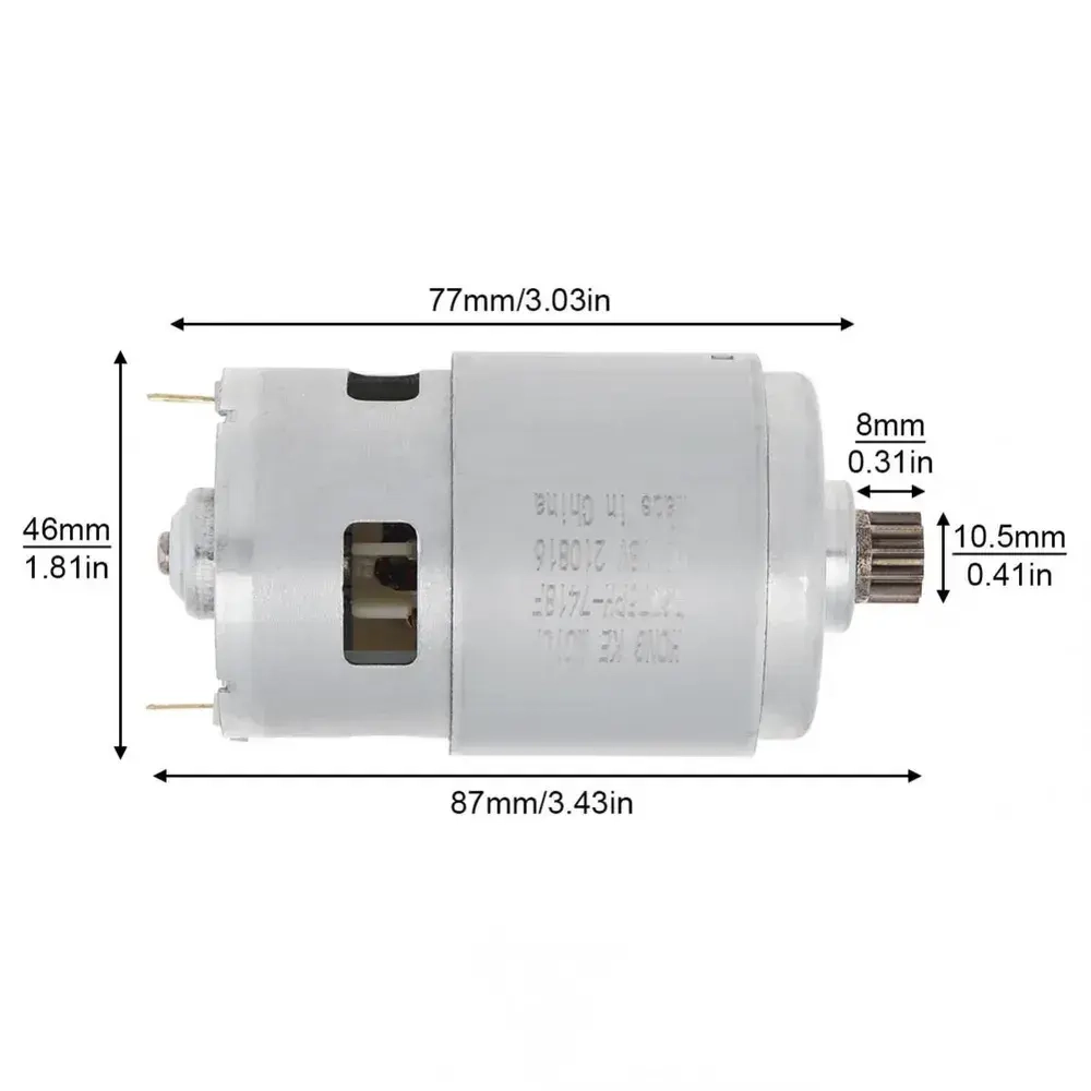 RS775 11 зубьями (10.5*8 mm) DC 18V двигатель высокой мощности с передачи для электрической пилы