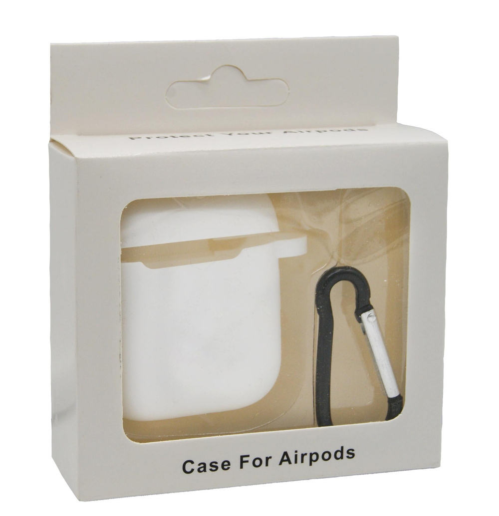 Чехол для AirPods/AirPods 2 APL (White) с LOGO