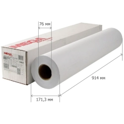 Бумага широкоформатная Комус (ProMega engineer) 80 г/кв.м, длина 175 м, ширина 914 мм, диаметр втулки 76 мм