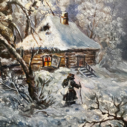 Избушка в лесу. Масло. Россия, 1890-е гг.