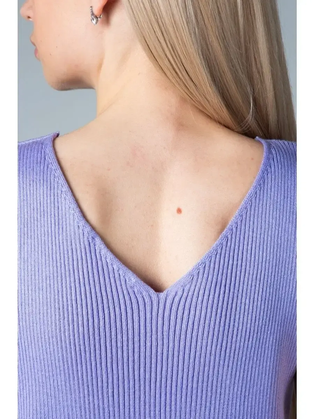 Топ вязаный, майка в рубчик