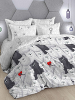 Постельное белье 2 спальное, простыня евро 217х240, поплин, наволочки 70х70, 100% хлопок, ивановский текстиль постельное белье