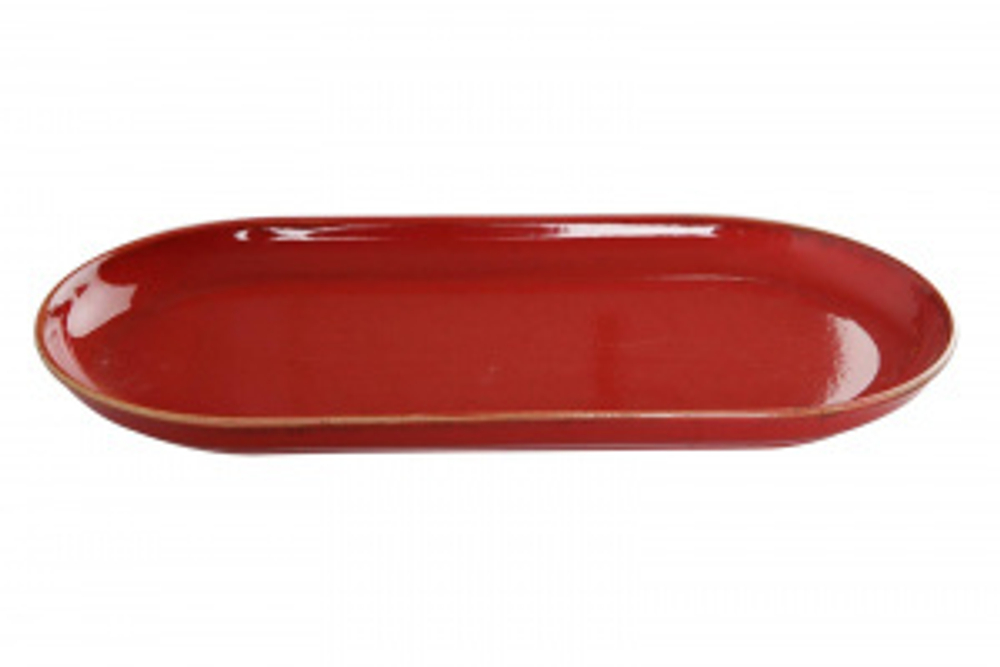 Блюдо овальное 30х15 см фарфор цвет красный Seasons