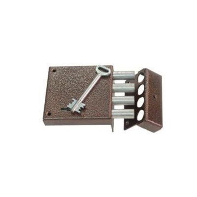 Замок Ростов ЗН 4-1 накладной полимер с вертушкой левый