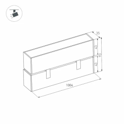 Светильник MAG-FLAT-FOLD-45-S1005-30W Warm3000 (WH, 100 deg, 24V) (Arlight, IP20 Металл, 5 лет) 027001
