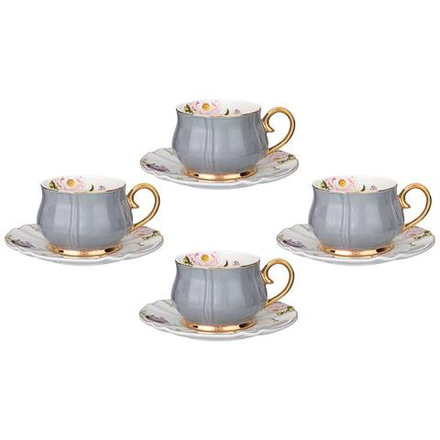 ЧАЙНЫЙ НАБОР LEFARD "ВРЕМЕНА ГОДА" НА 4 ПЕР. 8 ПР. 200 МЛ СЕРЫЙ (КОР=8НАБ.)