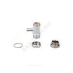 Кран шаровой латунь сливной R65D хром Ду 10 Ру42 НР/штуц 3/8" под ключ Giacomini R65DX012