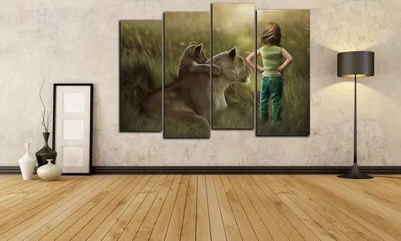 Модульная картина "Бесстрашный малыш"