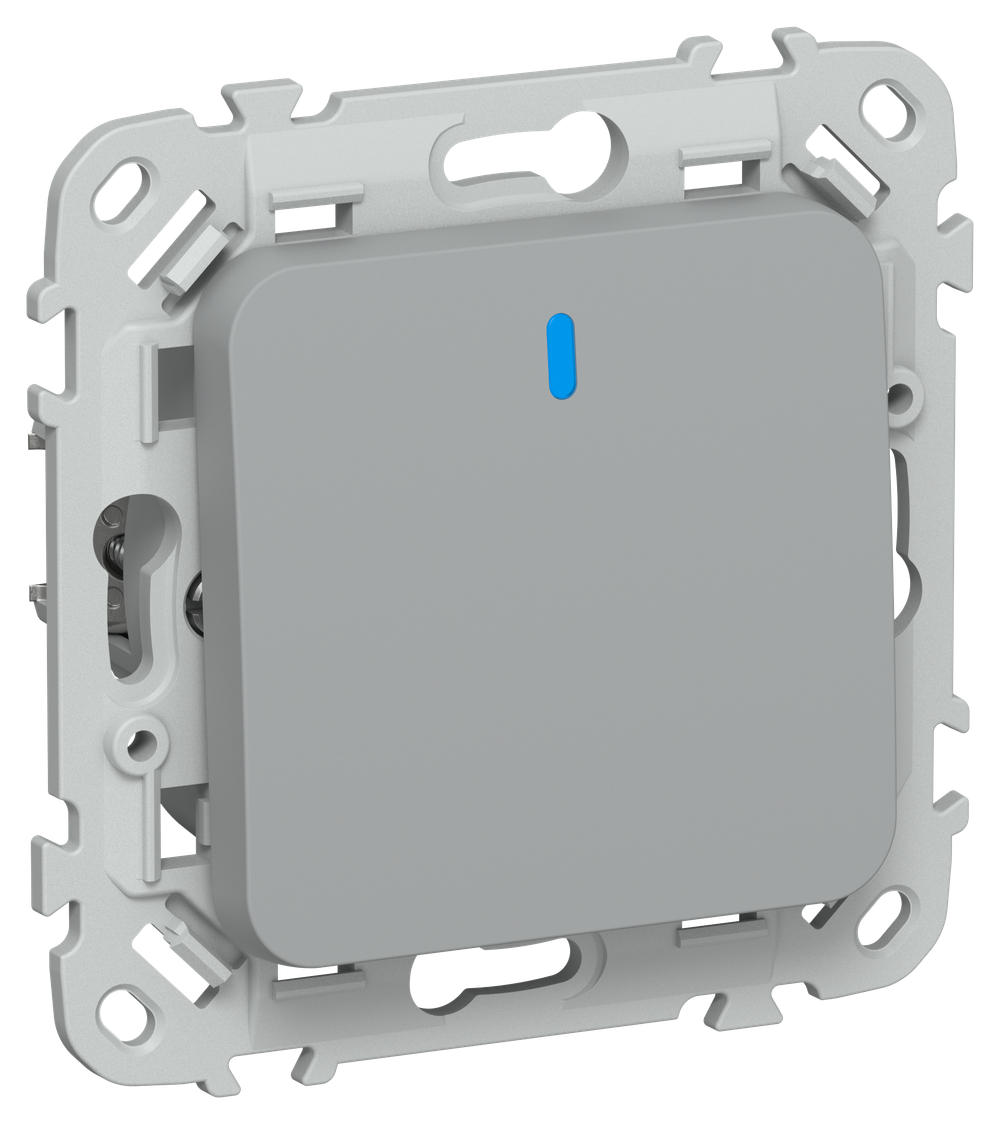 FLITE Выключатель 1-клавишный с индикацией 10А ВС11-1-1-ФлС серый IEK