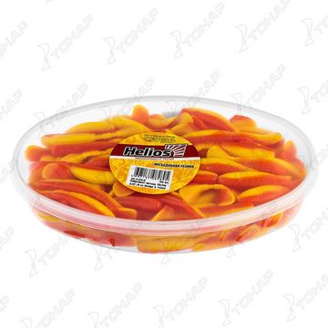 Виброхвост несъедоб. Chubby 3,55"/9 см Orange & Yellow 100шт. (HS-4-015-N) Helios