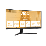 Монитор 34" AOC CU34B3E/01 VA 3440x1440 120Hz 1500R 4ms 300cd/m2 3500:1 1xHDMI 1xDP 1хAudio out