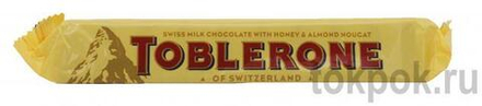 Молочный шоколад с медово-миндальной нугой Toblerone,50 гр